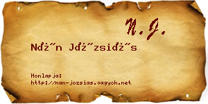 Nán Józsiás névjegykártya